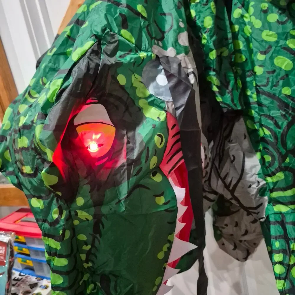 Halloween Costume Inflatable Dinosaur Costume Kids Riding T Rex Air Blow 7-10 YR